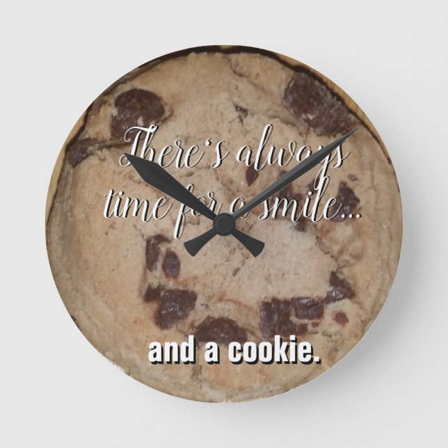 Cookie Clock Rund Klocka (Framsida)