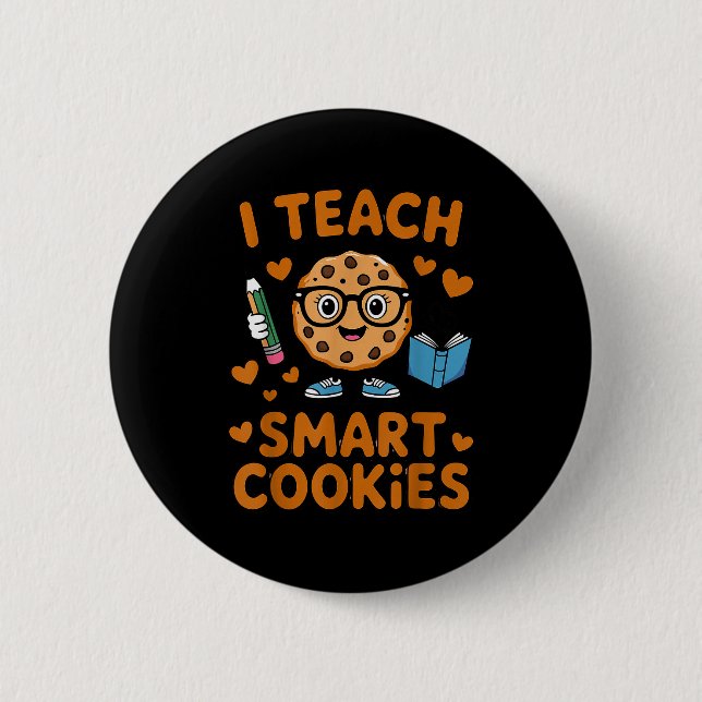 Cookie Costume Teacher S I Teach Smart Cookies Adu Knapp (Framsida)