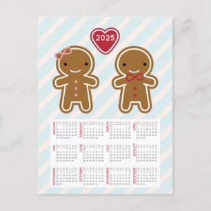 Cookie Cute Gingerbrowe par 2025 Calendar Vykort