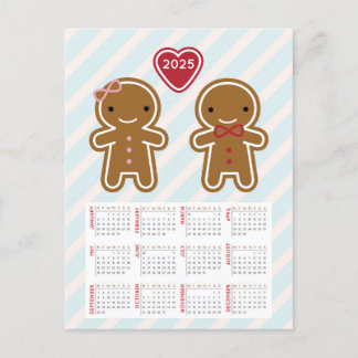 Cookie Cute Gingerbrowe par 2025 Calendar Vykort
