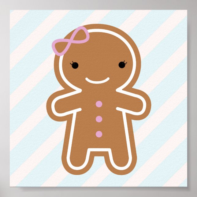 Cookie Cute Kawaii Gingertea Girl Poster (Framsidan)