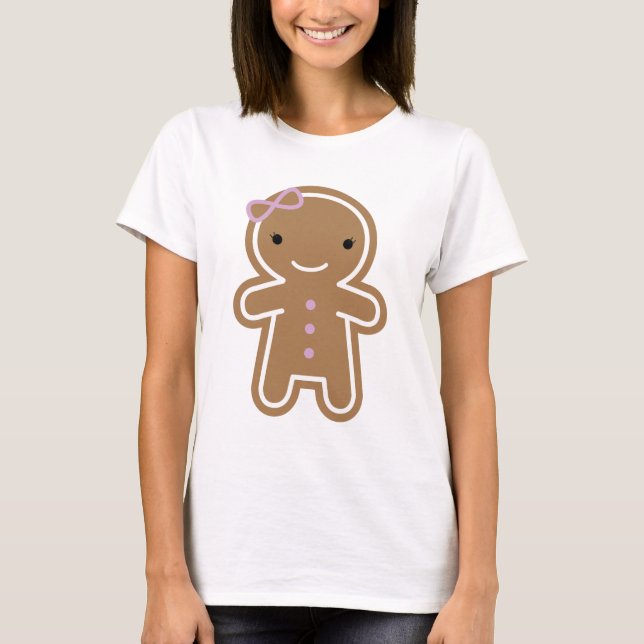 Cookie Cute Kawaii Gingertea Girl T Shirt (Framsida)