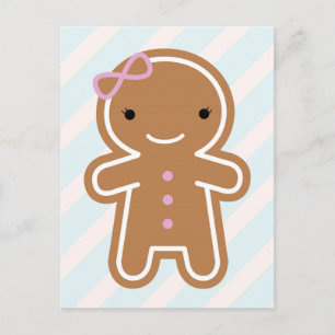 Cookie Cute Kawaii Gingertea Girl Vykort