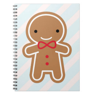 Cookie Cute Kawaii Pepparkaksgubbe Anteckningsbok