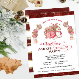 Cookie Decoration Party, Gingertea Cookies Inbjudningar