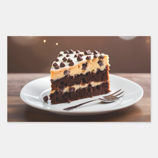 Cookie Dough Cake Rektangulärt Klistermärke (Framsida)