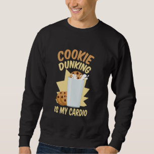 Cookie Dunking är min Cardio Cookie och Mjölk Choc Lång Ärmad Tröja