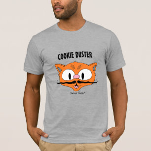 COOKIE DUSTER Funny Tecknad Mustache Cat T Shirt