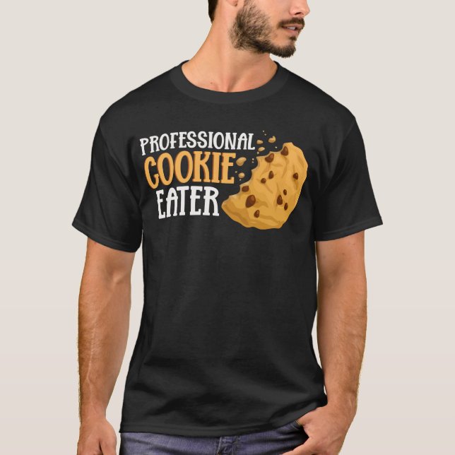 Cookie Eater Foodie Biscuit Älskare T Shirt (Framsida)