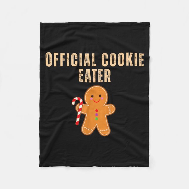 Cookie Eater Funny Christmas Couples Matching  Fleecefilt (Framsidan)