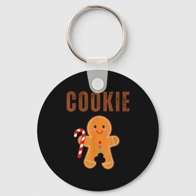 Cookie Eater Funny Christmas Couples Matching  Nyckelring (Framsida)