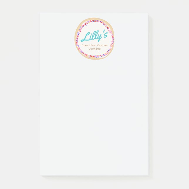 Cookie- eller Cupkakadekorator Post-it Block (Framsida)