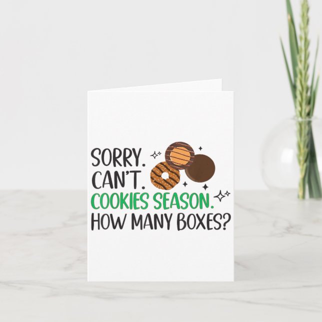 Cookie Er Scout for Girls kan tyvärr inte Cookie S Kort (Framsida)