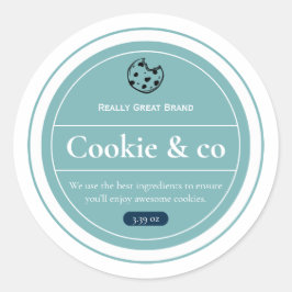 Cookie-etiketter, yoghurt-etiketter, etiketter för