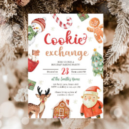 Cookie Exchange Baking Party-jul-Helgdag Inbjudningar