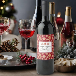 Cookie Exchange för personlig-etikett för Flaska Vinflaska Etikett