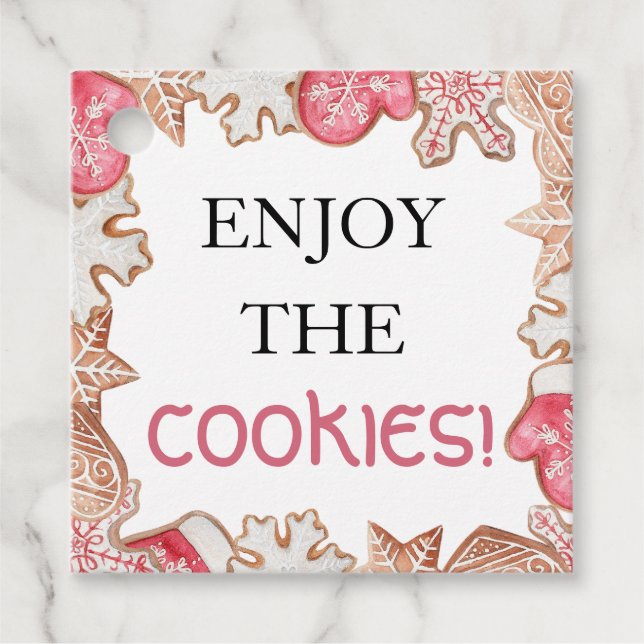 Cookie Exchange Gåvor Etiketter (Framsida)
