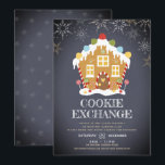 Cookie Exchange Inbjudningar<br><div class="desc">Cookie Exchange-julinbjudan. Anpassade text på kartong med ett sött brödbröd och snöflingor. Utmärkt för dina helgdag. Färger, vit, guld, blek blå, kol, gult, röd, ingefära och grönt. Fullt färg utfallsutskrift för framsida och baksida av fullt. Hitta matchande produkter i vår butik, Life on Memory Lane och ett underbarare urval av...</div>