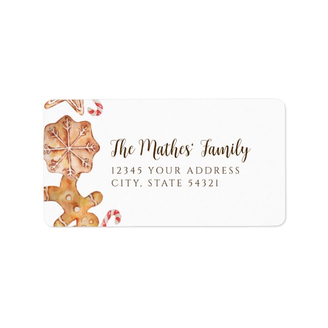 Cookie Exchange-Julfest Adressetikett (Framsidan)