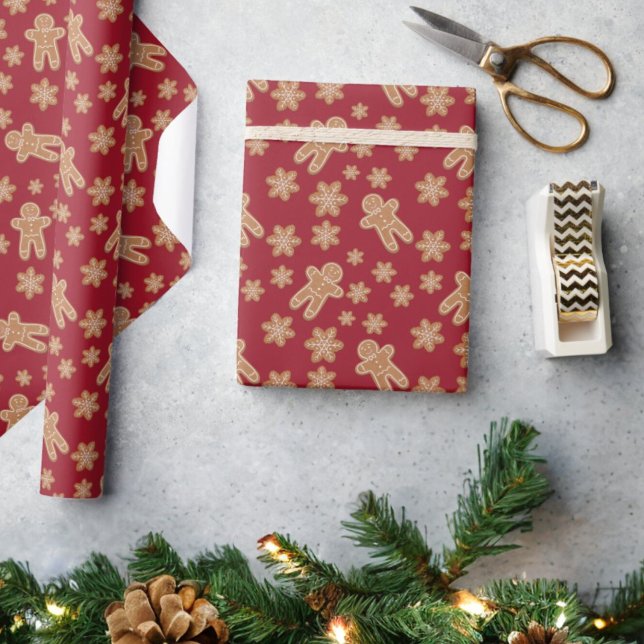 Cookie Exchange Julfest Gingertea Burgundy Presentpapper (Skapare uppladdad)