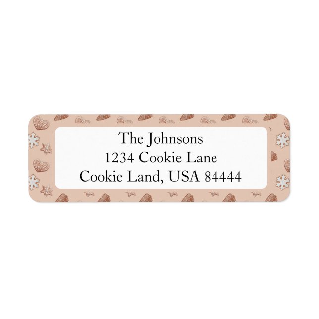 Cookie Exchange-Returadress Returadress Etikett (Framsidan)