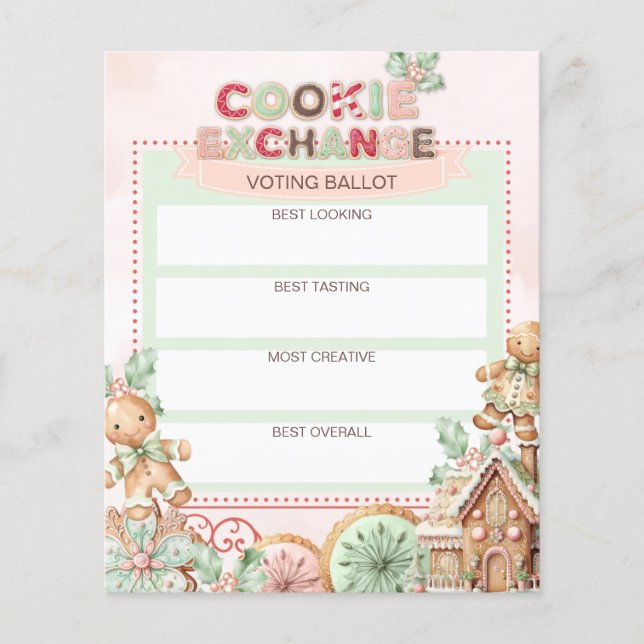 Cookie Exchange-röstbatot för ballot (Framsida)