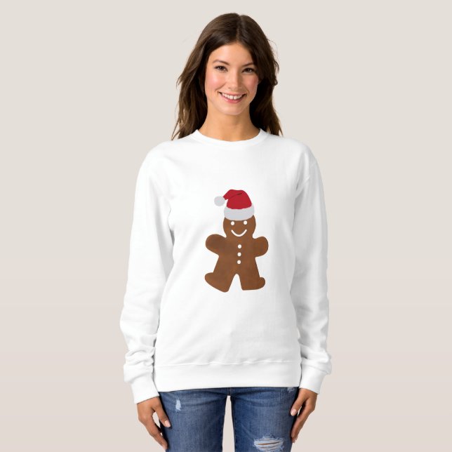 Cookie för Pepparkaksgubbe av jultomte T Shirt (Hel framsida)
