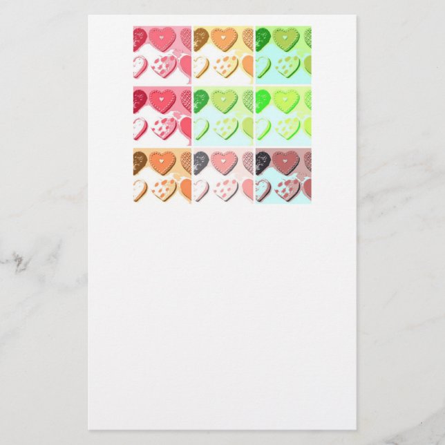Cookie HeartValentines Brevpapper (Framsida)