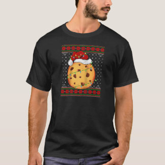 Cookie jul Ljus Ugly Sweater Santa Cookie T Shirt