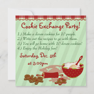 Cookie-Julfest Inbjudningar