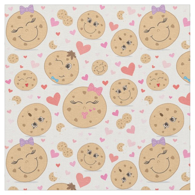 Cookie Kärlek Fabric Tyg (Närbild)