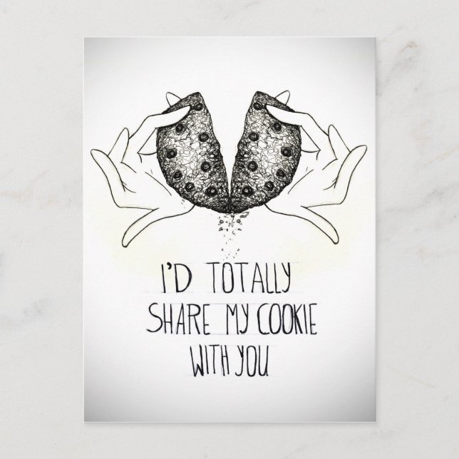 cookie kärlek vykort (Framsida)