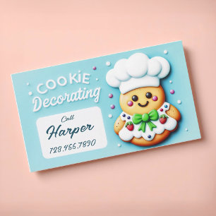 Cookie-kockedekoration Visitkort