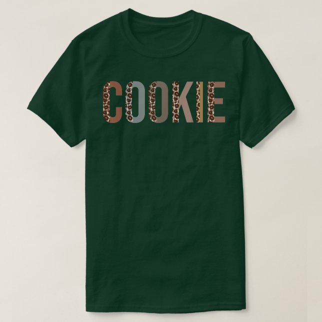 Cookie Leopard Skriv ut Mamma Cute Mors dag Funny  T Shirt (Design framsida)
