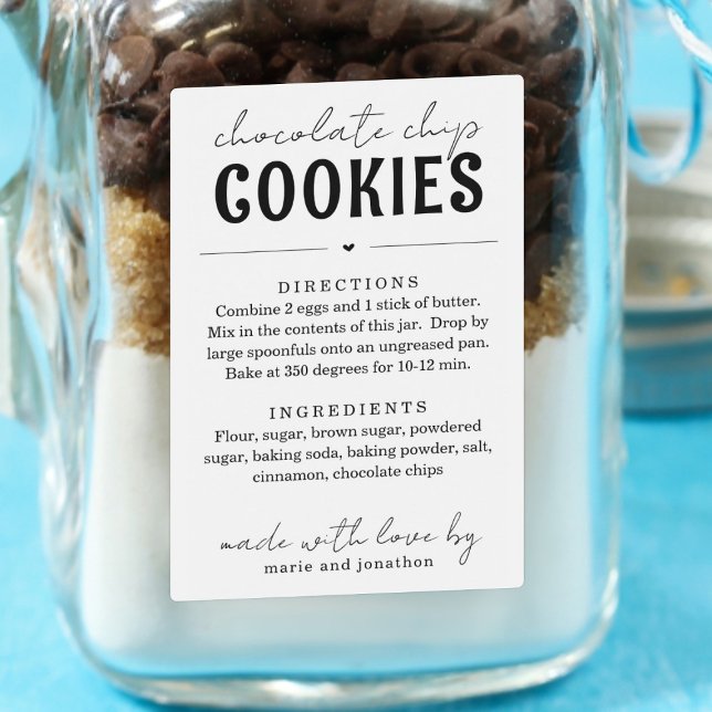 Cookie Mix i ett Burk-gift Mat Etikett (Skapare uppladdad)