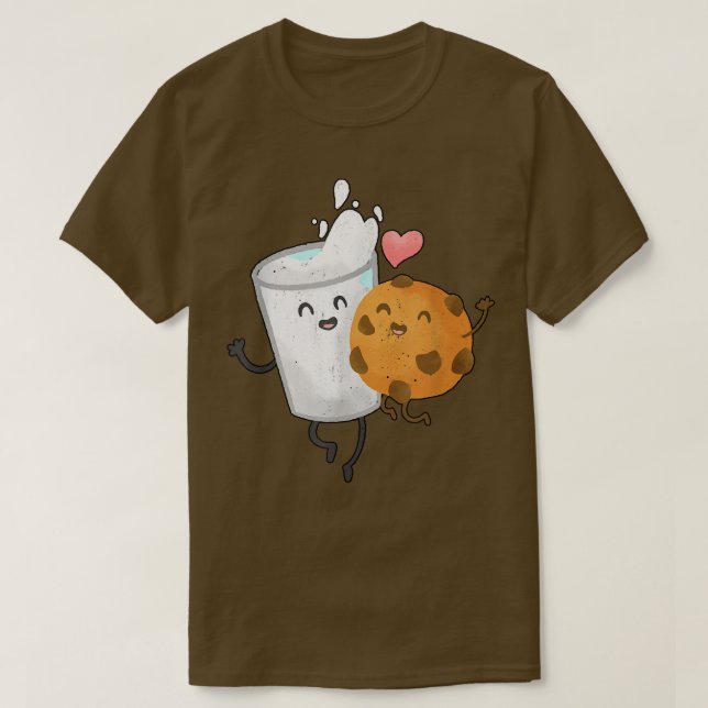 Cookie Mjölk Kärlek Kawaii Kawaii Anime Neko Ramen T Shirt (Design framsida)