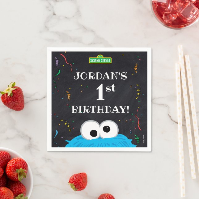 Cookie Monster | 1-årsdag Pappersservett (Insitu)