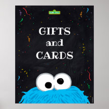 Cookie Monster | 1-årspresenter & Kort Skylt