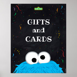 Cookie Monster   1-årspresenter & Kort Skylt
