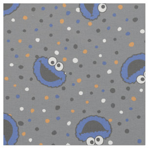 Cookie Monster 80:s Throwback Polka Dot Mönster Tyg