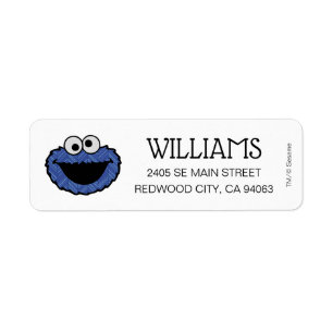 Cookie Monster 80-tals nostalgi Returadress Etikett