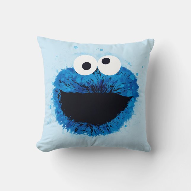 Cookie Monster | Akvarell Trend Kudde (Framsida)