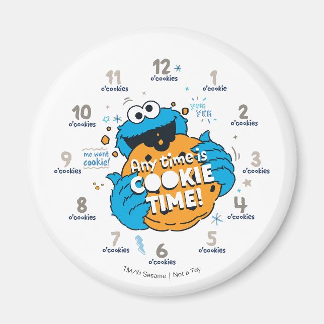Cookie Monster | All tid är Cookie-tid Magnet (Framsidan)
