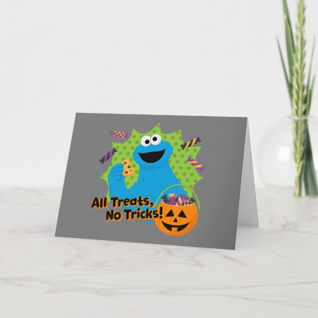 Cookie Monster | Alla godsaker, inga tricks! Helgkort (Framsida)