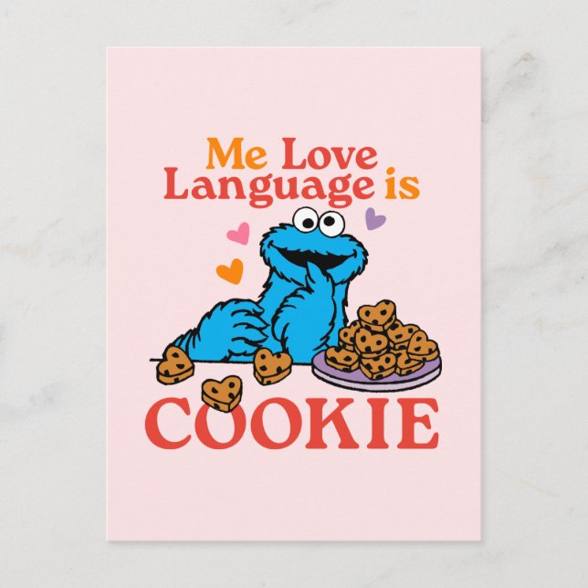 Cookie Monster | Alla hjärtans dag-citat Vykort (Framsida)