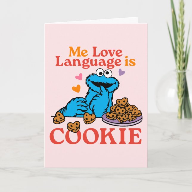 Cookie Monster | Alla hjärtans dagsoffert Helgkort (Framsida)