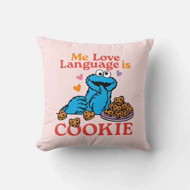 Cookie Monster | Alla hjärtans dagsoffert Kudde (Framsida)