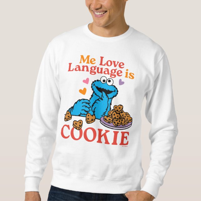 Cookie Monster | Alla hjärtans dagsoffert Lång Ärmad Tröja (Framsida)