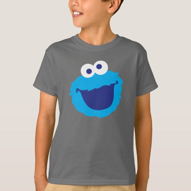 Cookie Monster Ansikte T-shirt (Framsida)