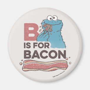 Cookie Monster B är för Bacon Magnet